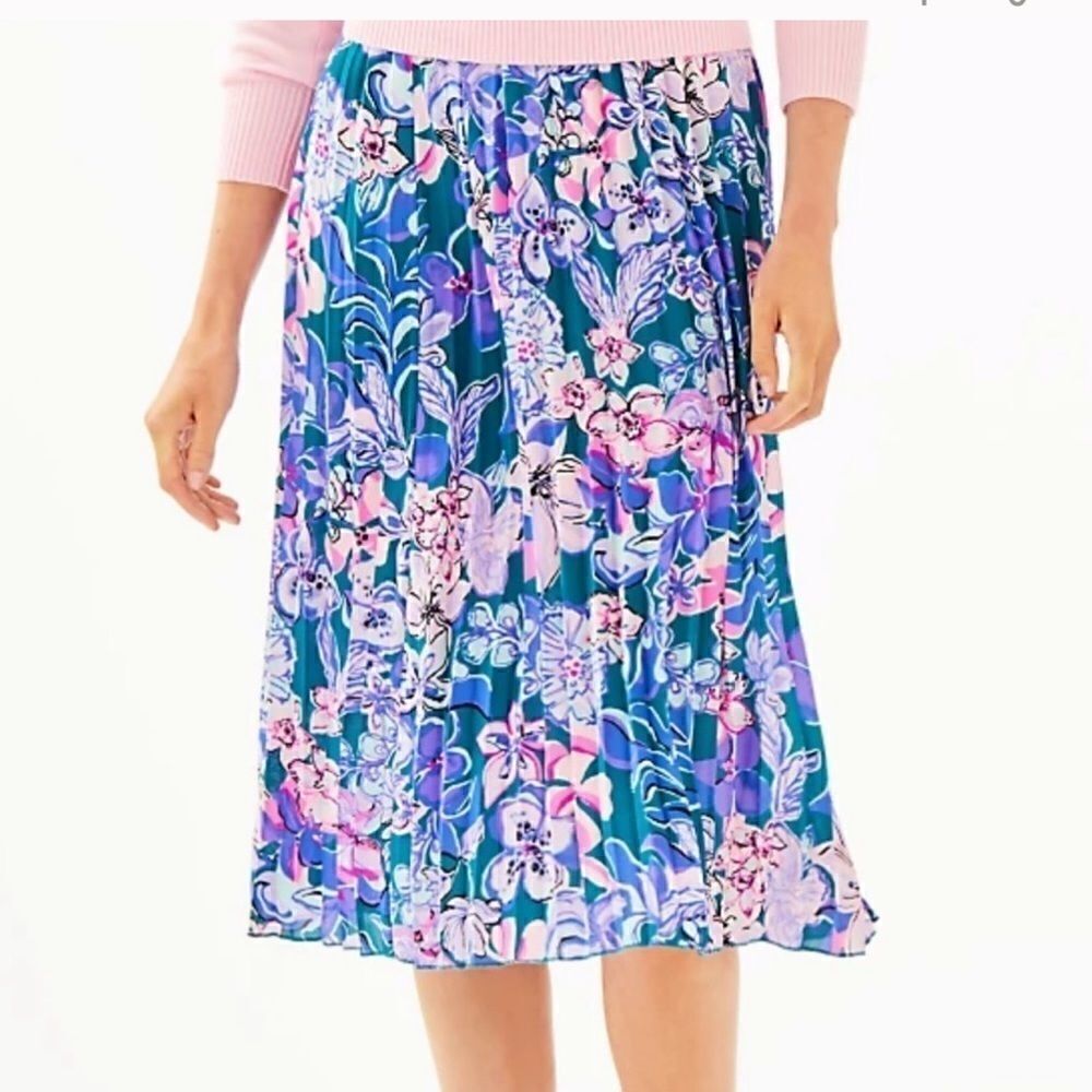 LILLY PULITZER Giavana Skirt Tanzanian Teal.Sz XS